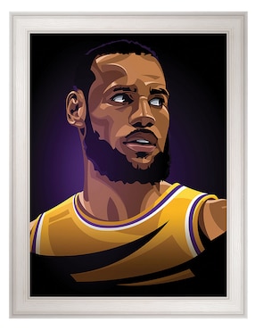 Cuadro decorativo Honor de baloncesto LJ de Nikita Abakumov técnica mixta Cuadros Jr