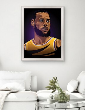 Cuadro decorativo Honor de baloncesto LJ de Nikita Abakumov técnica mixta Cuadros Jr