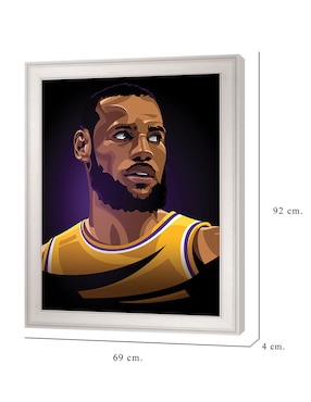 Cuadro decorativo Honor de baloncesto LJ de Nikita Abakumov técnica mixta Cuadros Jr