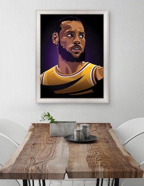 Cuadro decorativo Honor de baloncesto LJ de Nikita Abakumov técnica mixta Cuadros Jr