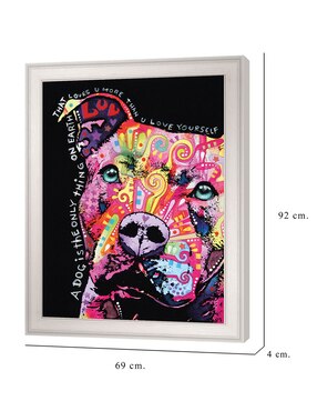 Cuadro decorativo Pitbull pensativo de Dean Russo técnica mixta Cuadros Jr