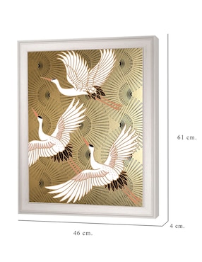 Cuadro decorativo Grulla joya japonesa de Nikki Chu técnica mixta Cuadros Jr