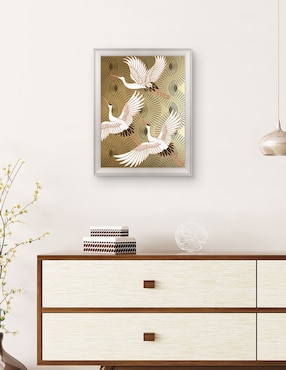 Cuadro decorativo Grulla joya japonesa de Nikki Chu técnica mixta Cuadros Jr