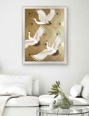 Cuadro decorativo Grulla joya japonesa de Nikki Chu técnica mixta Cuadros Jr
