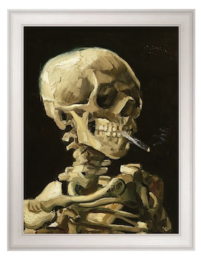 Cuadro decorativo Calavera con cigarrillo encendido de Vincent Van Gogh técnica mixta Cuadros Jr