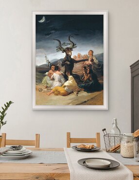 Cuadro decorativo Arte del aquelarre de Franciso de Goya técnica mixta Cuadros Jr