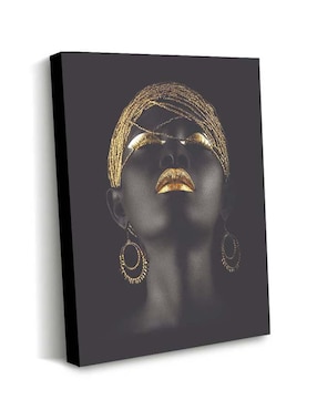 Cuadro decorativo Canvas Art MX Mujer con Joyería con Barniz a registro