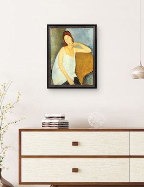 Cuadro decorativo Jeanne Hébuterne (1898-1920) arte mural de Amedeo Modigliani técnica mixta Cuadros Jr