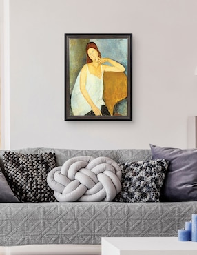Cuadro decorativo Jeanne Hébuterne (1898-1920) arte mural de Amedeo Modigliani técnica mixta Cuadros Jr