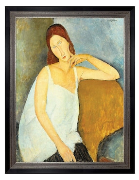 Cuadro decorativo Jeanne Hébuterne (1898-1920) arte mural de Amedeo Modigliani técnica mixta Cuadros Jr
