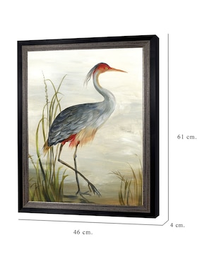 Cuadro decorativo Garza gris de Aimee Wilson técnica mixta Cuadros Jr