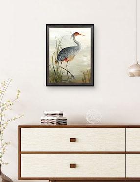 Cuadro decorativo Garza gris de Aimee Wilson técnica mixta Cuadros Jr