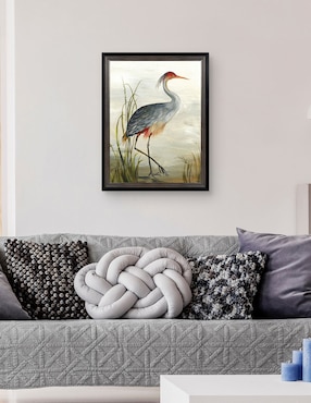 Cuadro decorativo Garza gris de Aimee Wilson técnica mixta Cuadros Jr