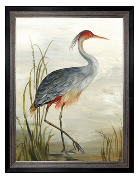 Cuadro decorativo Garza gris de Aimee Wilson técnica mixta Cuadros Jr