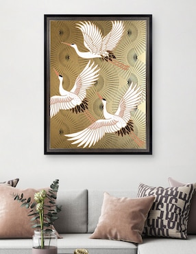 Cuadro decorativo Grulla joya japonesa de Nikki Chu técnica mixta Cuadros Jr