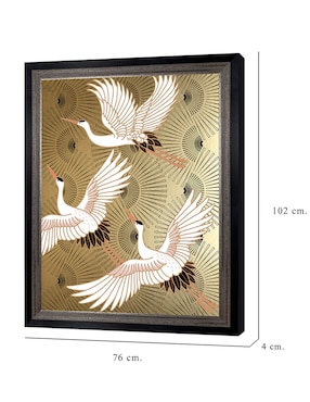 Cuadro decorativo Grulla joya japonesa de Nikki Chu técnica mixta Cuadros Jr