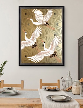 Cuadro decorativo Grulla joya japonesa de Nikki Chu técnica mixta Cuadros Jr