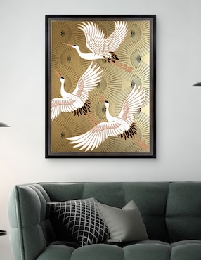 Cuadro decorativo Grulla joya japonesa de Nikki Chu técnica mixta Cuadros Jr