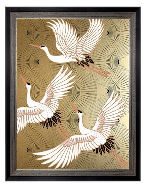 Cuadro decorativo Grulla joya japonesa de Nikki Chu técnica mixta Cuadros Jr