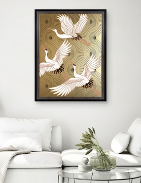 Cuadro decorativo Grulla joya japonesa de Nikki Chu técnica mixta Cuadros Jr