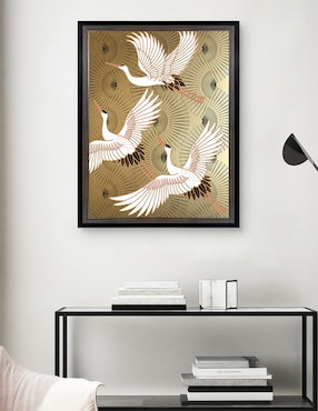 Cuadro decorativo Grulla joya japonesa de Nikki Chu técnica mixta Cuadros Jr