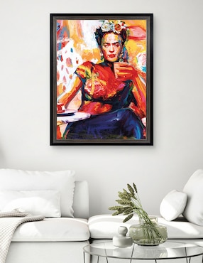 Cuadro decorativo Frida en pausa de café de Willowbrook Fine Art técnica mixta Cuadros Jr