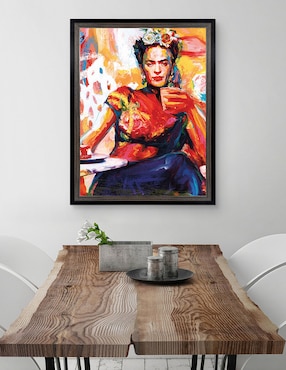 Cuadro decorativo Frida en pausa de café de Willowbrook Fine Art técnica mixta Cuadros Jr