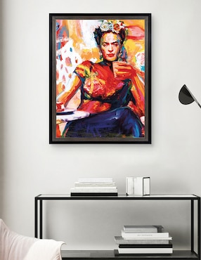 Cuadro decorativo Frida en pausa de café de Willowbrook Fine Art técnica mixta Cuadros Jr