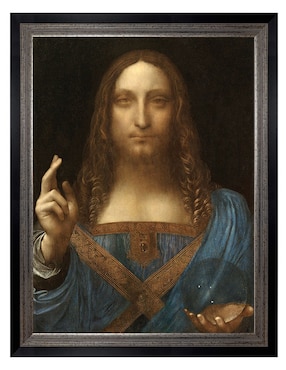 Cuadro decorativo Salvador del mundo de Leonardo Da Vinci técnica mixta Cuadros Jr