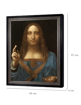 Cuadro decorativo Salvador del mundo de Leonardo Da Vinci técnica mixta Cuadros Jr
