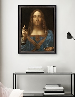 Cuadro decorativo Salvador del mundo de Leonardo Da Vinci técnica mixta Cuadros Jr