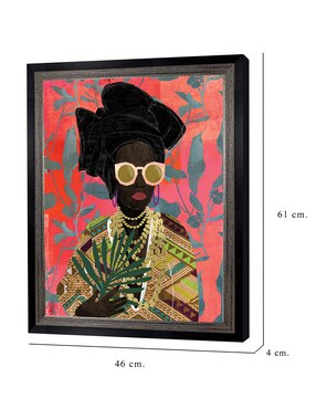 Cuadro decorativo Mujer moderna con turbante de Nikki Chu técnica mixta Cuadros Jr