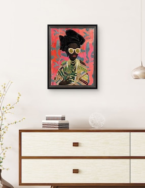 Cuadro decorativo Mujer moderna con turbante de Nikki Chu técnica mixta Cuadros Jr