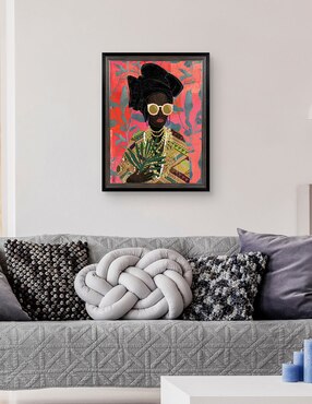 Cuadro decorativo Mujer moderna con turbante de Nikki Chu técnica mixta Cuadros Jr