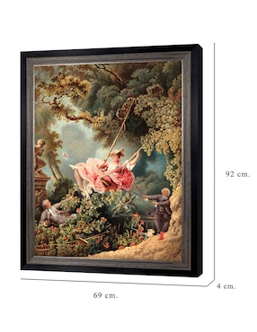 Cuadro decorativo Columpio en jardín francés de Vintage Images técnica mixta Cuadros Jr
