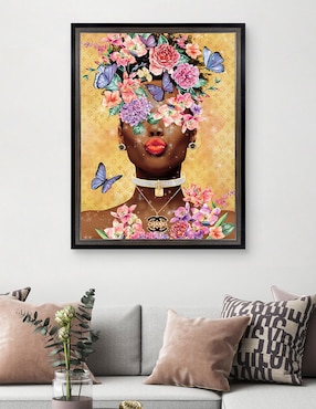 Cuadro decorativo Beso de dama mariposa de Willow Brook Fine Art técnica mixta Cuadros Jr