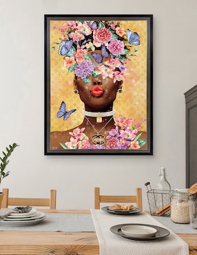 Cuadro decorativo Beso de dama mariposa de Willow Brook Fine Art técnica mixta Cuadros Jr