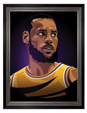 Cuadro decorativo Honor de baloncesto LJ de Nikita Abakumov técnica mixta Cuadros Jr