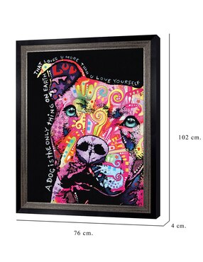 Cuadro decorativo Pitbull pensativo de Dean Russo técnica mixta Cuadros Jr