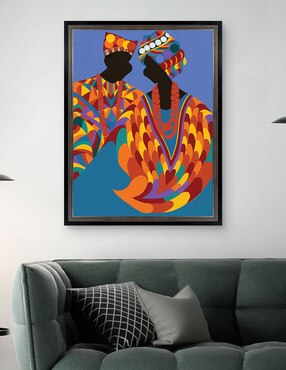 Cuadro decorativo Mawu-Lisa deidad dual de la creación de Synthia SAINT JAMES técnica mixta Cuadros Jr