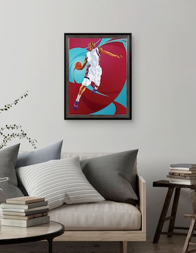 Cuadro decorativo Clavada de baloncesto de Nikita Abakumov técnica mixta Cuadros Jr