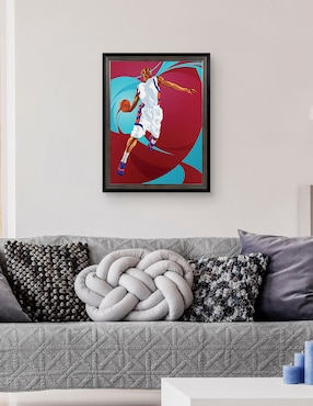 Cuadro decorativo Clavada de baloncesto de Nikita Abakumov técnica mixta Cuadros Jr