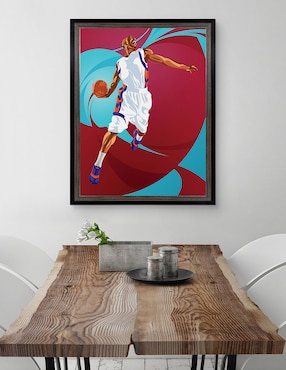 Cuadro decorativo Clavada de baloncesto de Nikita Abakumov técnica mixta Cuadros Jr
