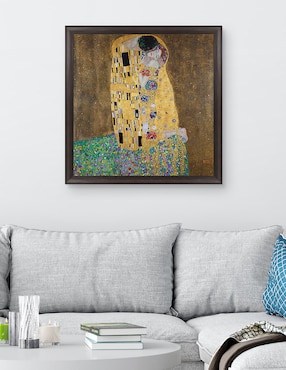 Cuadro decorativo El beso de Gustav Klimt técnica mixta Cuadros Jr
