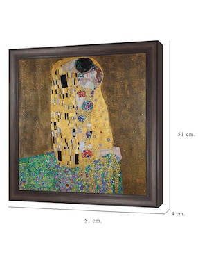 Cuadro decorativo El beso de Gustav Klimt técnica mixta Cuadros Jr