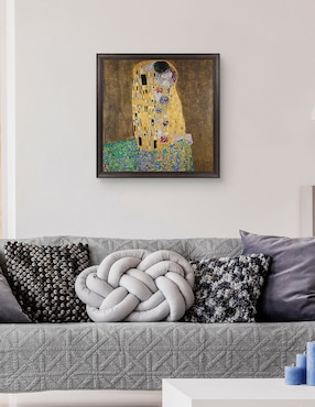 Cuadro decorativo El beso de Gustav Klimt técnica mixta Cuadros Jr