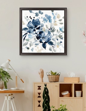Cuadro decorativo Jardín índigo II de Carol Robinson técnica mixta Cuadros Jr