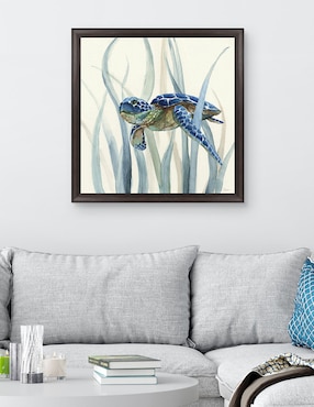 Cuadro decorativo Tortuga en pasto marino II de Nan técnica mixta Cuadros Jr