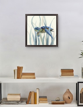 Cuadro decorativo Tortuga en pasto marino II de Nan técnica mixta Cuadros Jr