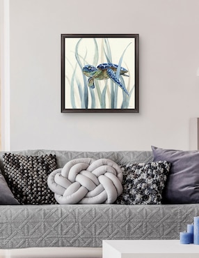 Cuadro decorativo Tortuga en pasto marino II de Nan técnica mixta Cuadros Jr